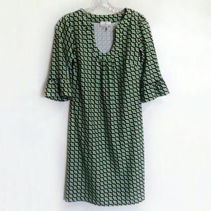 Jude Connally Green and Black Patterned Dress